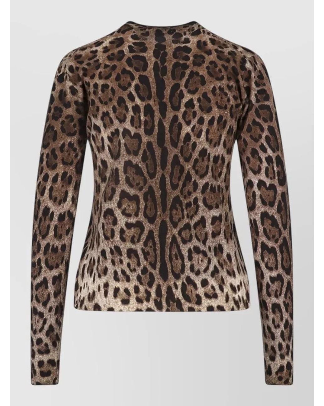 Dolce & Gabbana Brown Virgin Wool Crewneck Cardigan