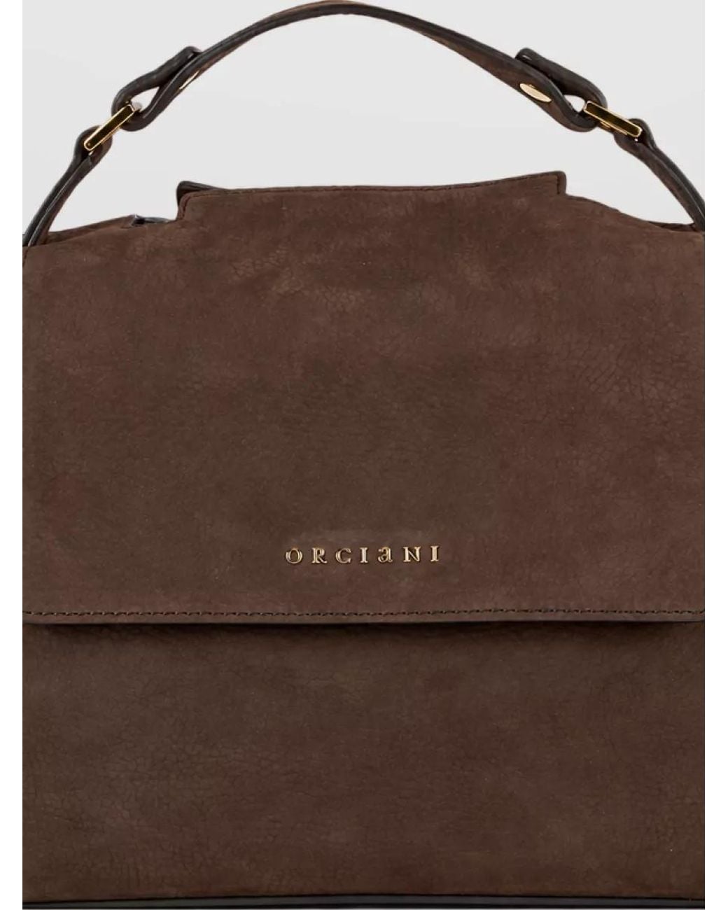 Orciani Brown Leather Shoulder Bag