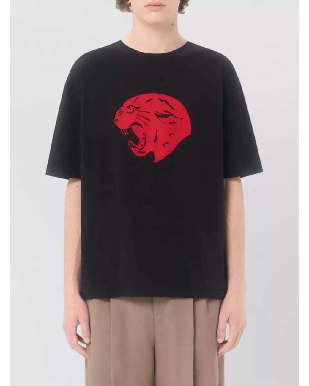 Valentino Garavani Black Cotton T-Shirt for men