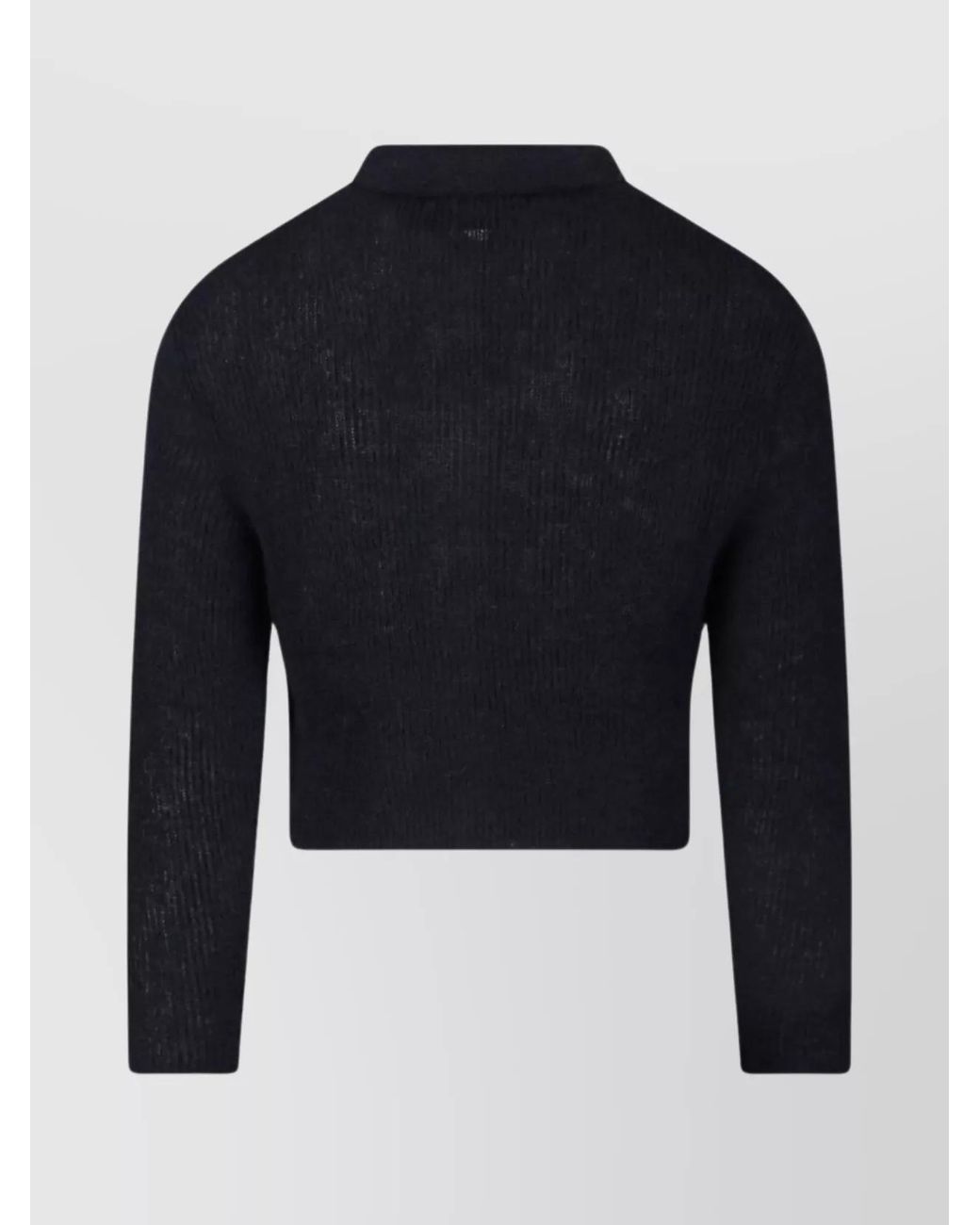 Our Legacy Blue Alpaca-Blend Short-Sleeve Polo Sweater