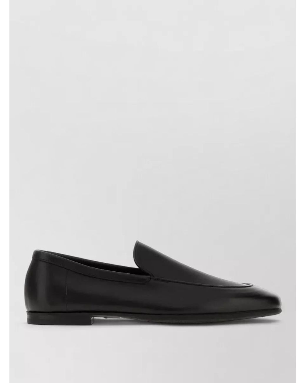John Lobb Black Leather Loafers for men