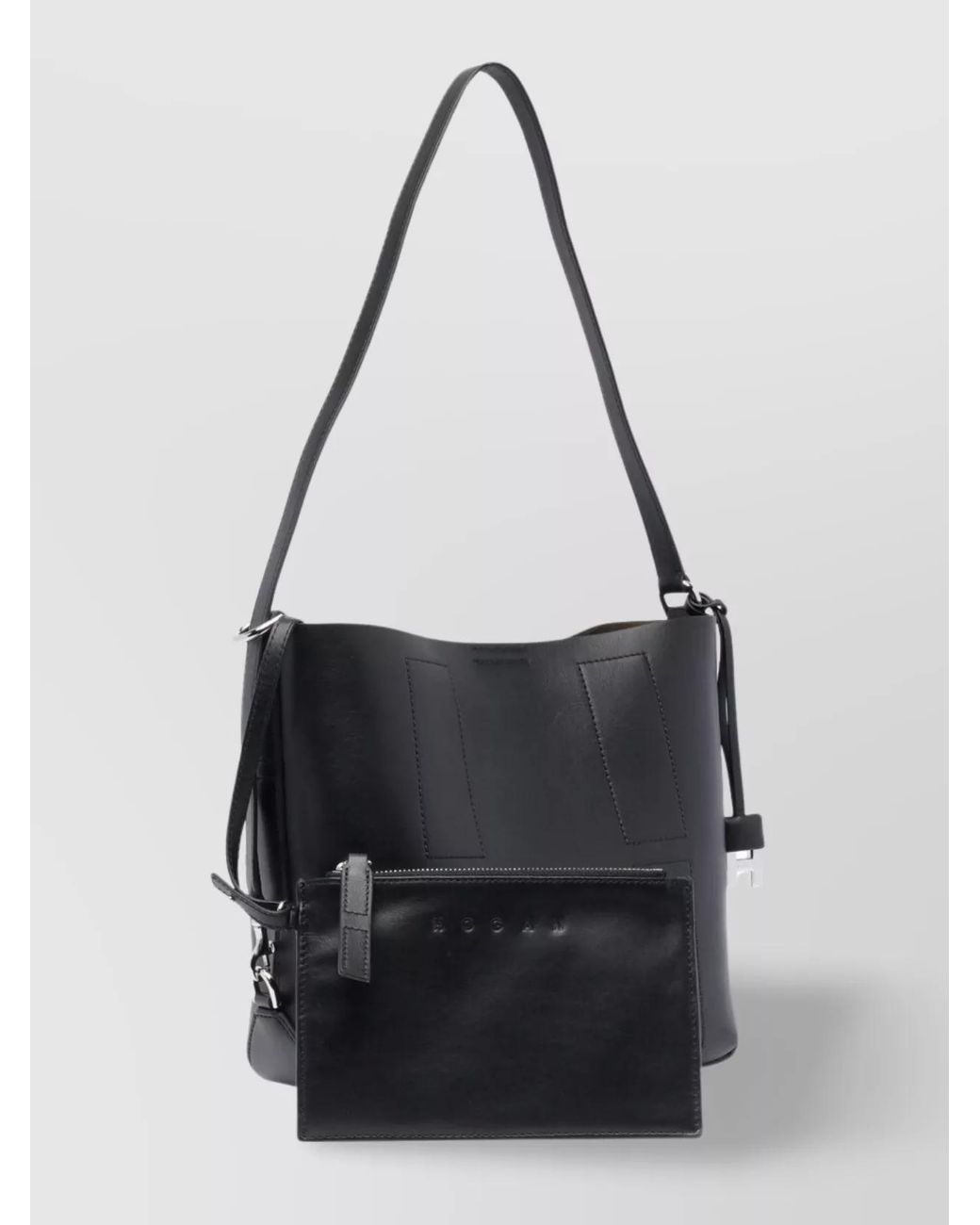 Hogan Black Small Leather Shoulder Bag