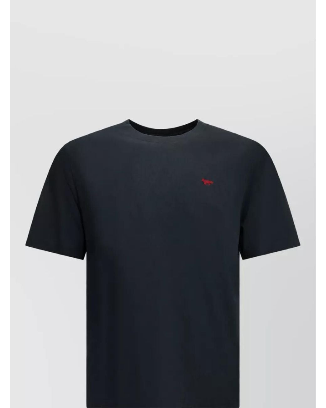 Maison Kitsuné Blue Cotton Crew-Neck T-Shirt for men