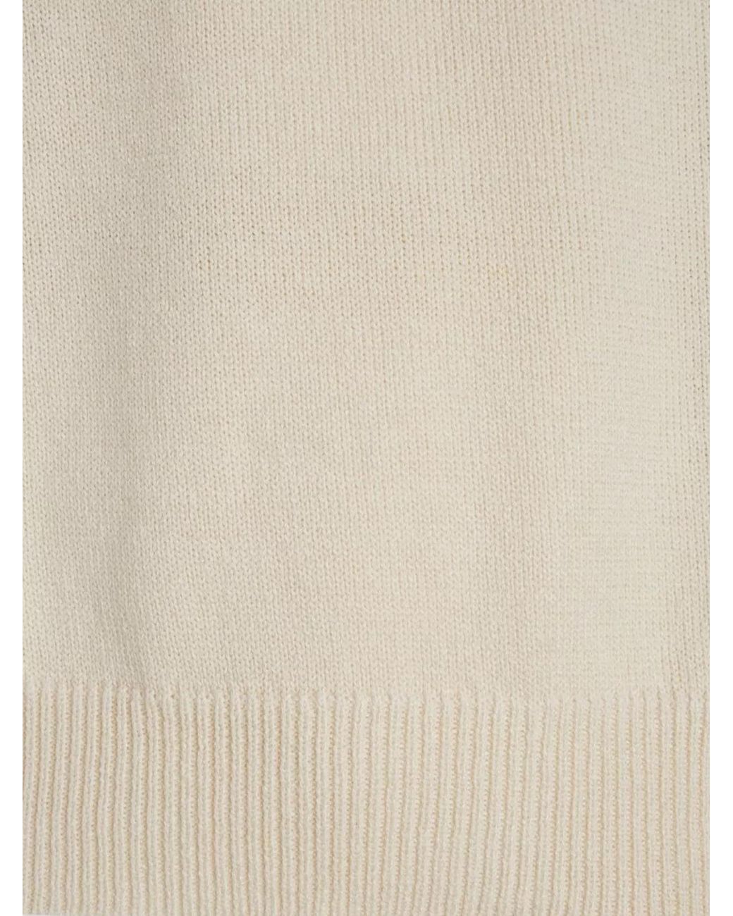 Jil Sander White Ribbed Regular-Fit Sweater for men