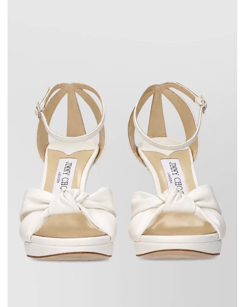 Jimmy Choo Natural Leather Platform Sandals