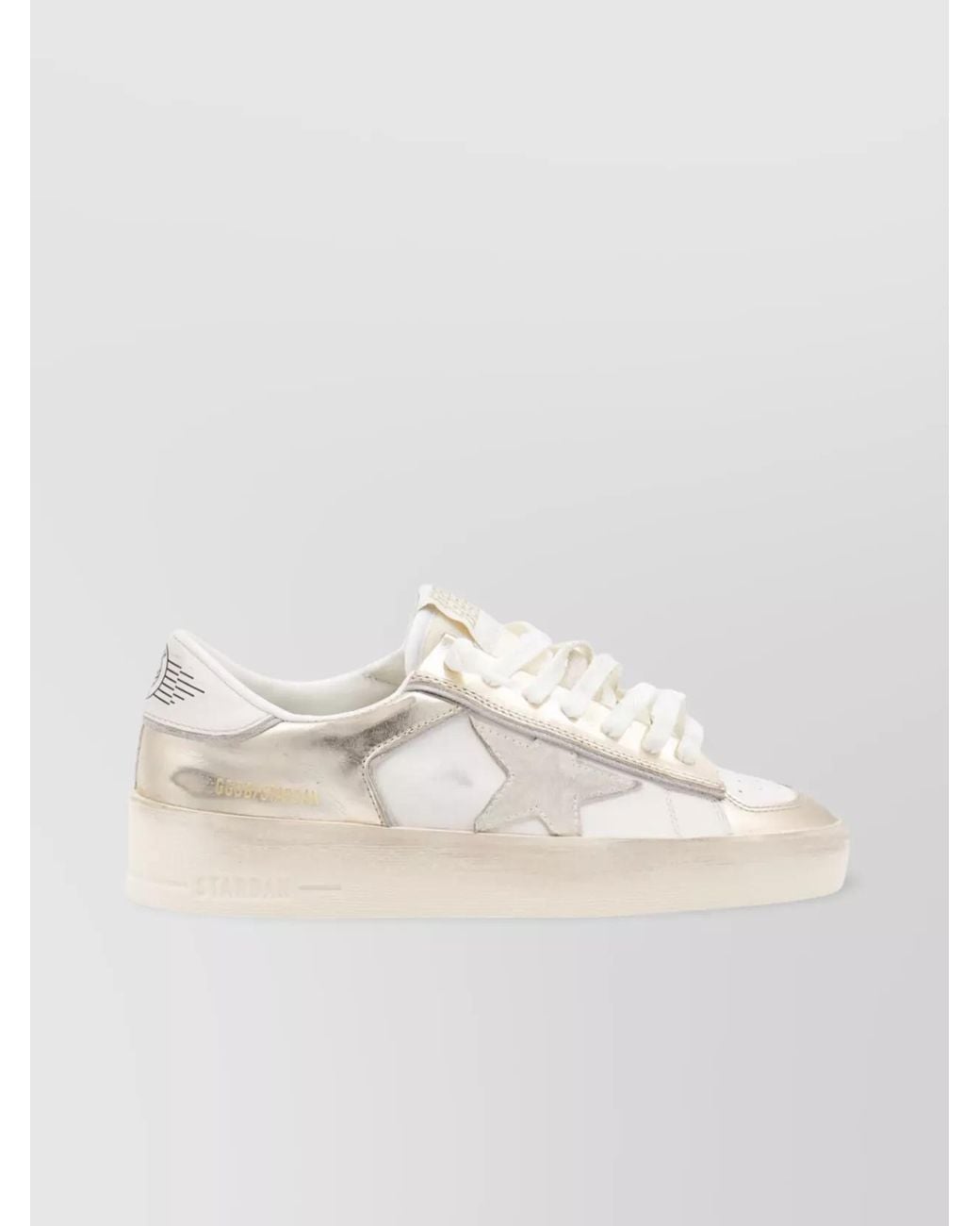 Golden Goose Deluxe Brand White Leather Low-Top Sneakers