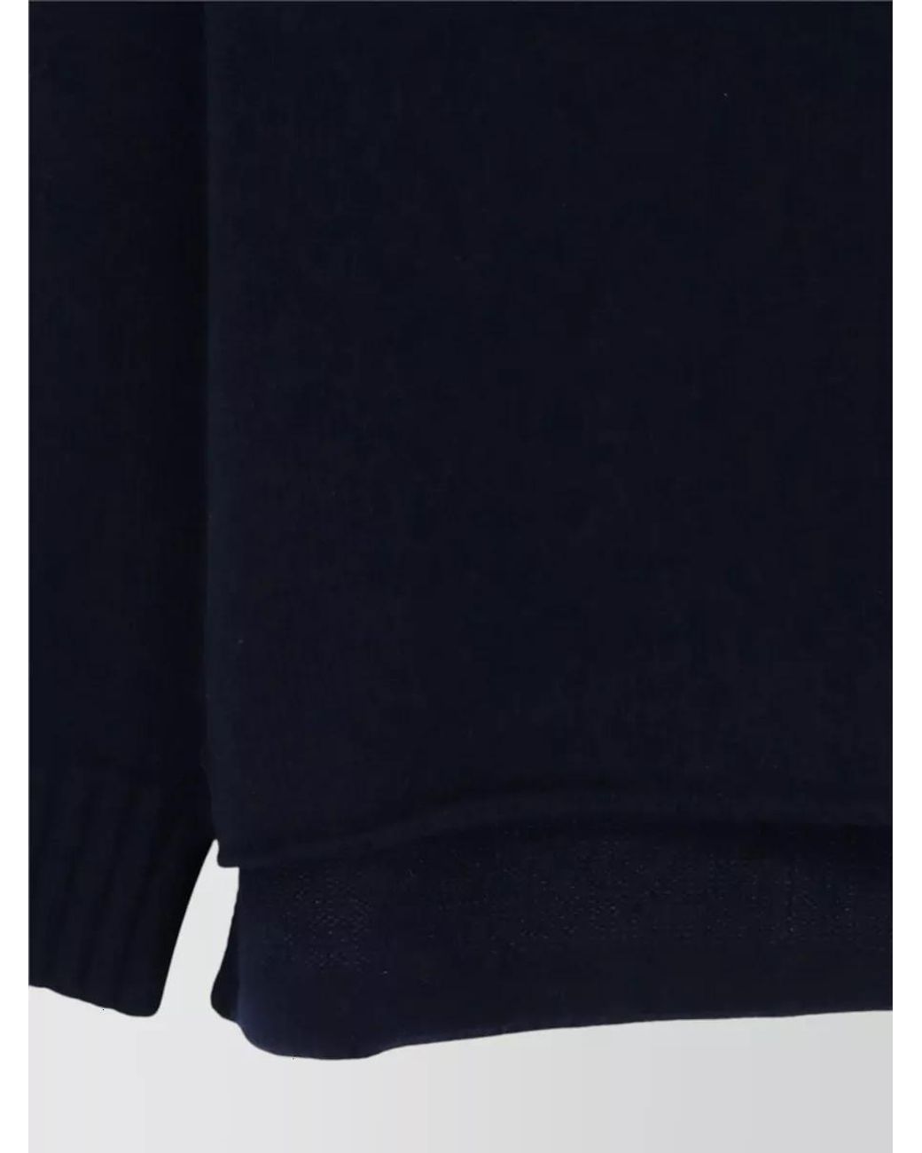 Bottega Veneta Blue Wool Cashmere Ribbed Turtleneck Sweater