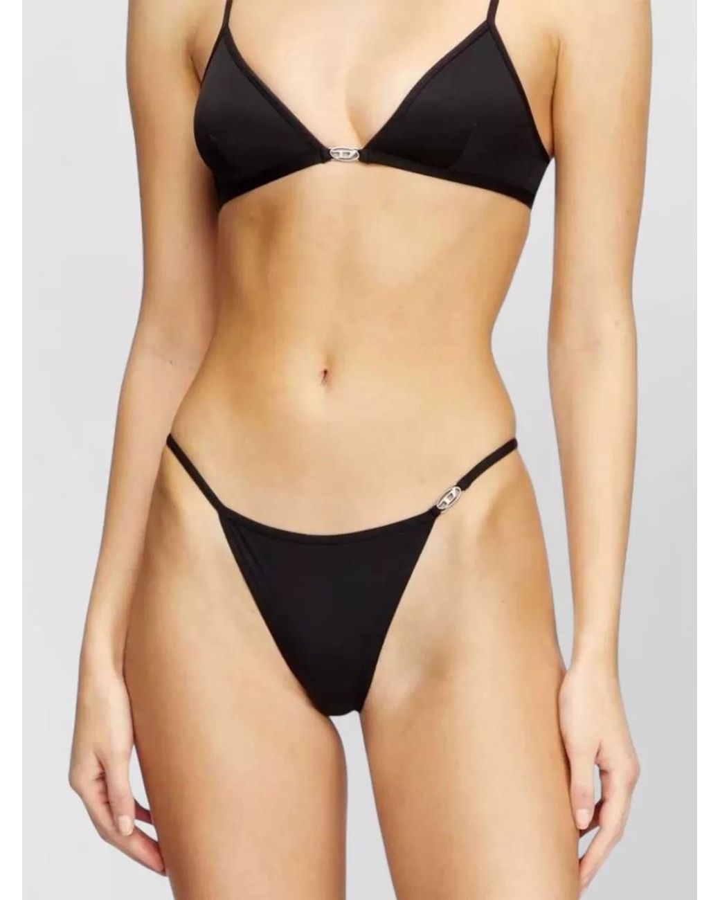 DIESEL Black Low-Rise Bikini Bottoms