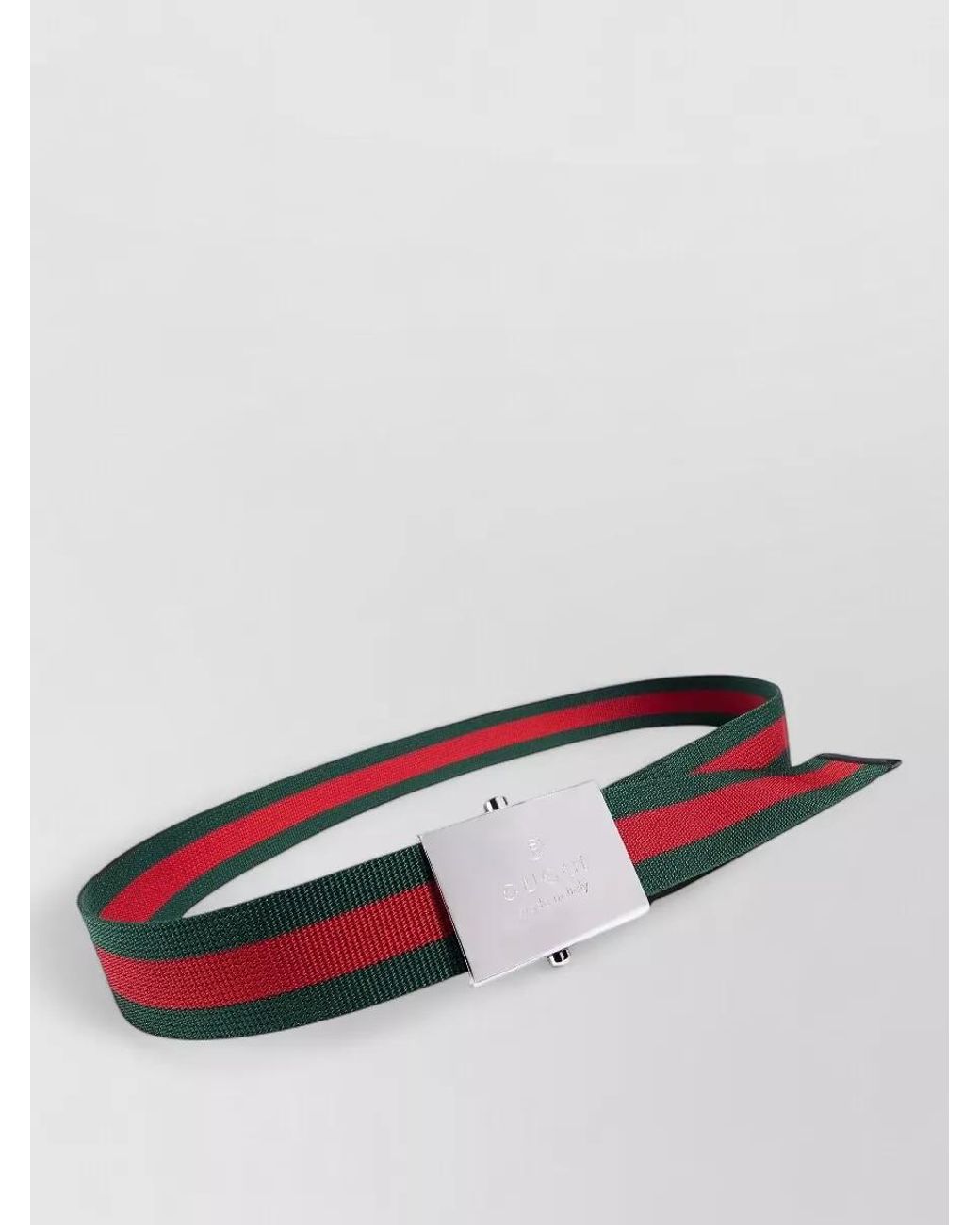 Gucci White Web Canvas Belt for men