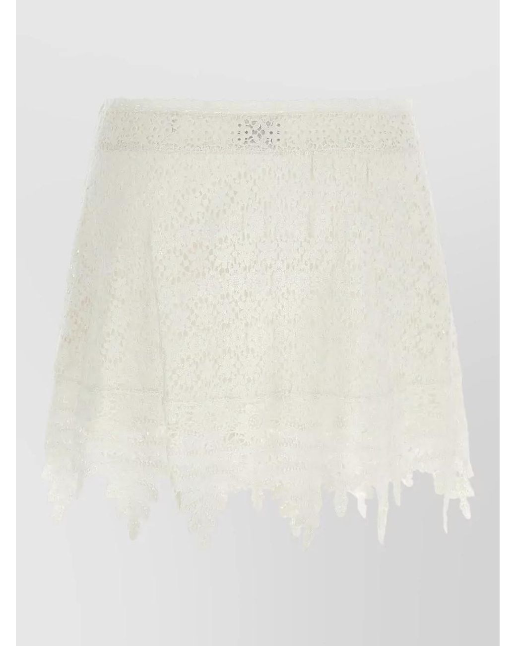 Isabel Marant White Cotton A-Line Skirt