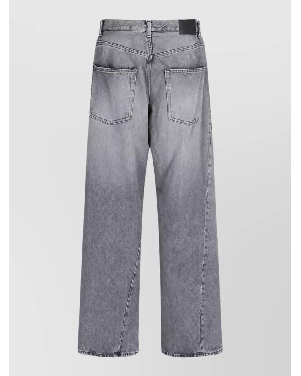 sunflower Gray Cotton Wide-Leg Trousers for men