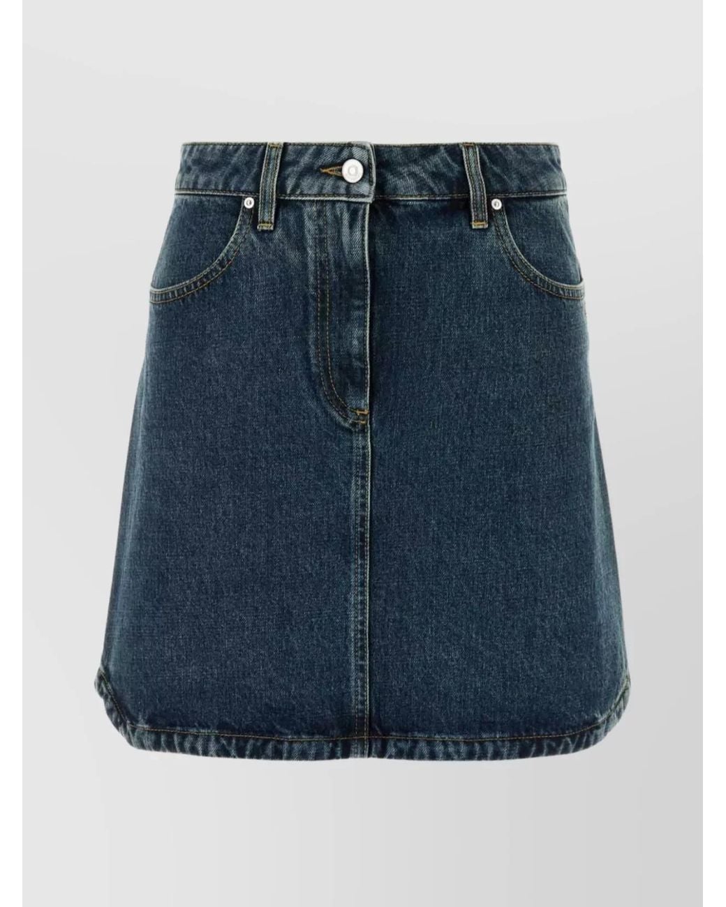 Givenchy Blue Denim High-Rise Mini Skirt