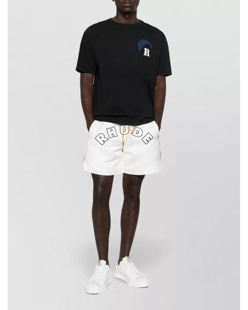 Rhude Multicolor Logo-Print Swim Shorts for men