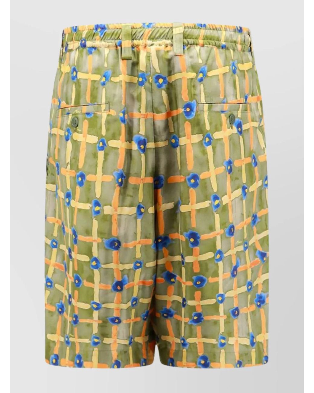 Marni Yellow Silk Bermuda Shorts for men