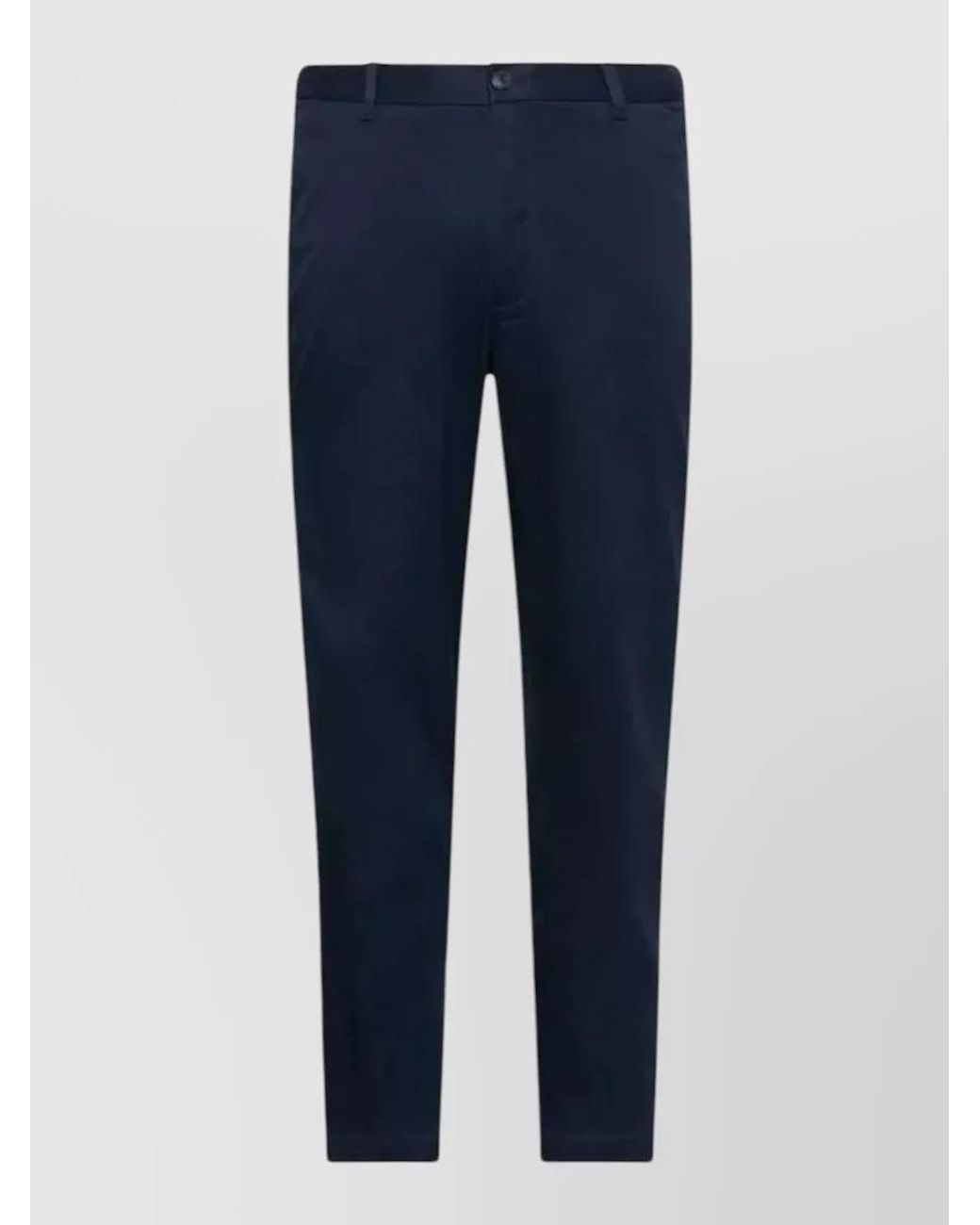Calvin Klein Blue Tapered Cotton Trousers for men
