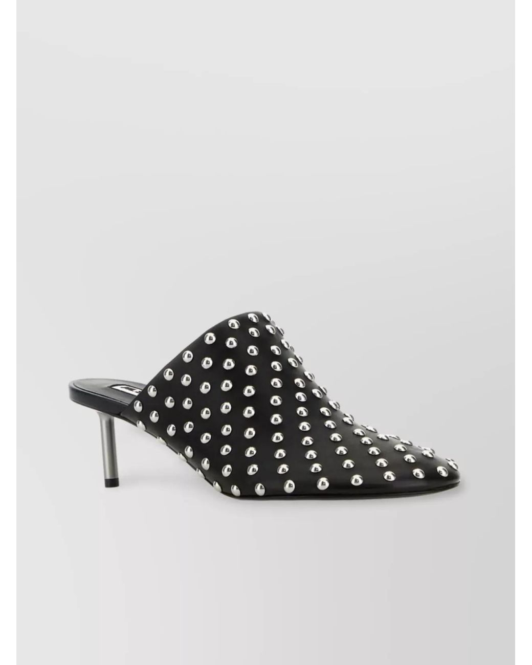Jil Sander Black Studded Leather Mules