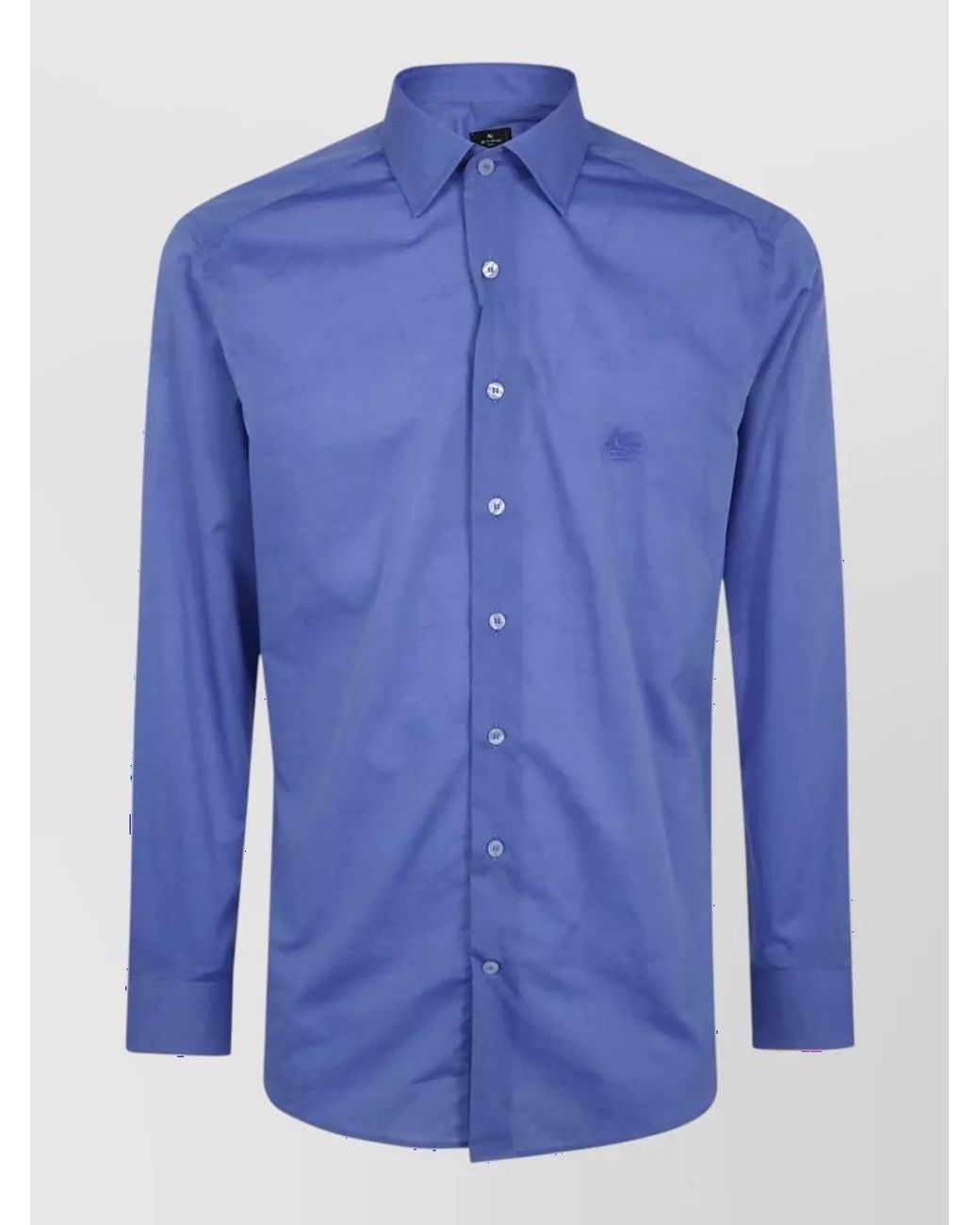 Etro Blue Cotton Classic Shirt for men