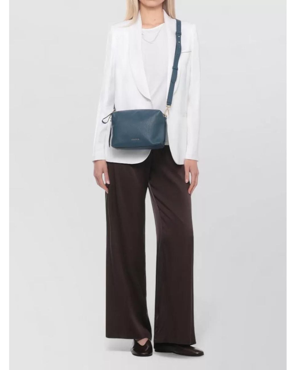 Coccinelle Blue Leather Shoulder Bag