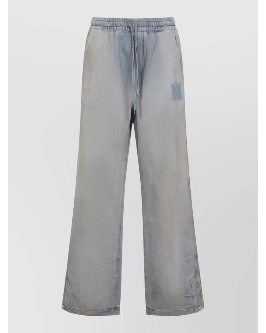 Amiri Gray Denim Relaxed Wide-Leg Jeans for men