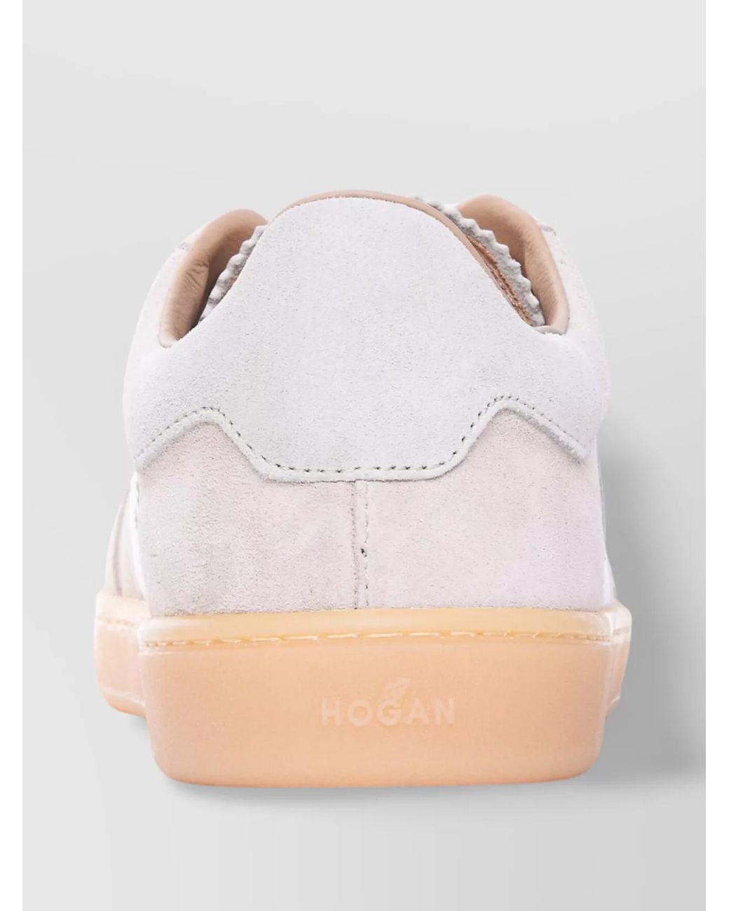 Hogan White Suede Leather Low-Top Sneakers