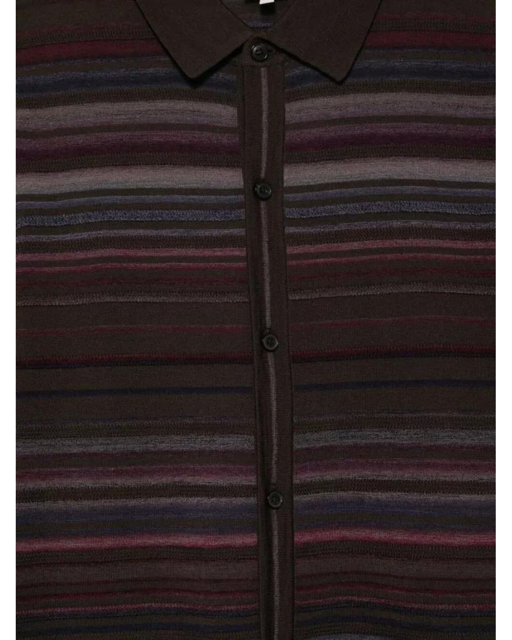Paul Smith Black Striped Merino Wool Cardigan for men
