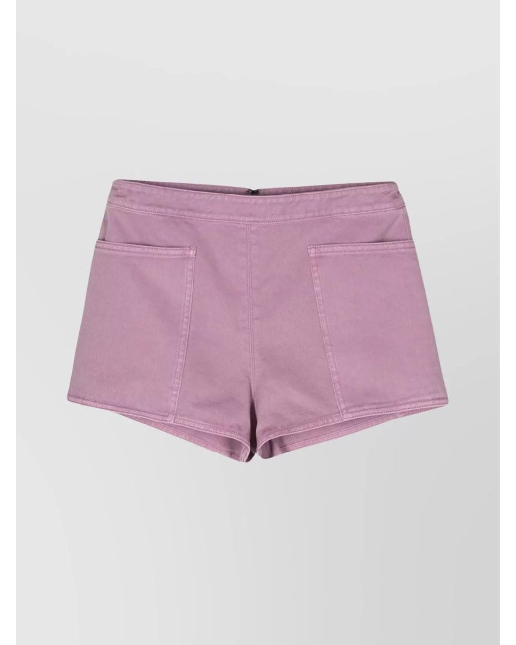 Max Mara Pink Cotton Denim Mini Shorts