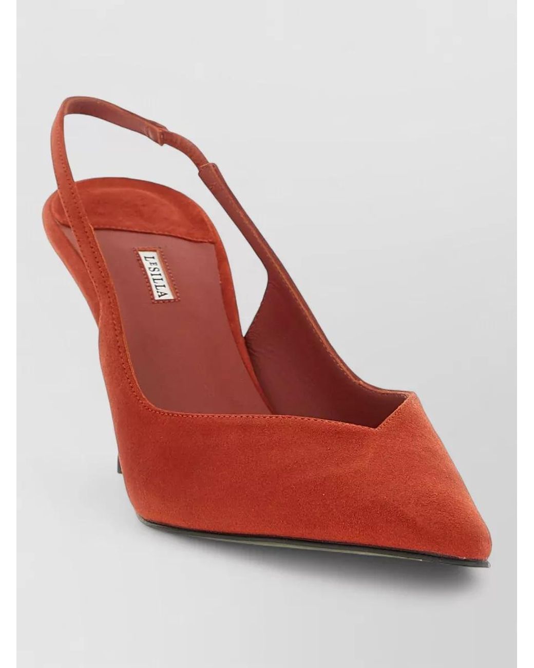 Le Silla Red Leather Slingback Mules