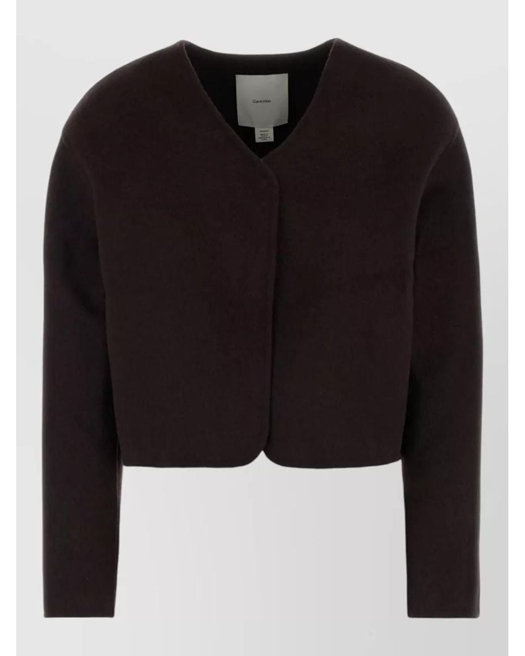 Calvin Klein Black Single-Breasted Coat
