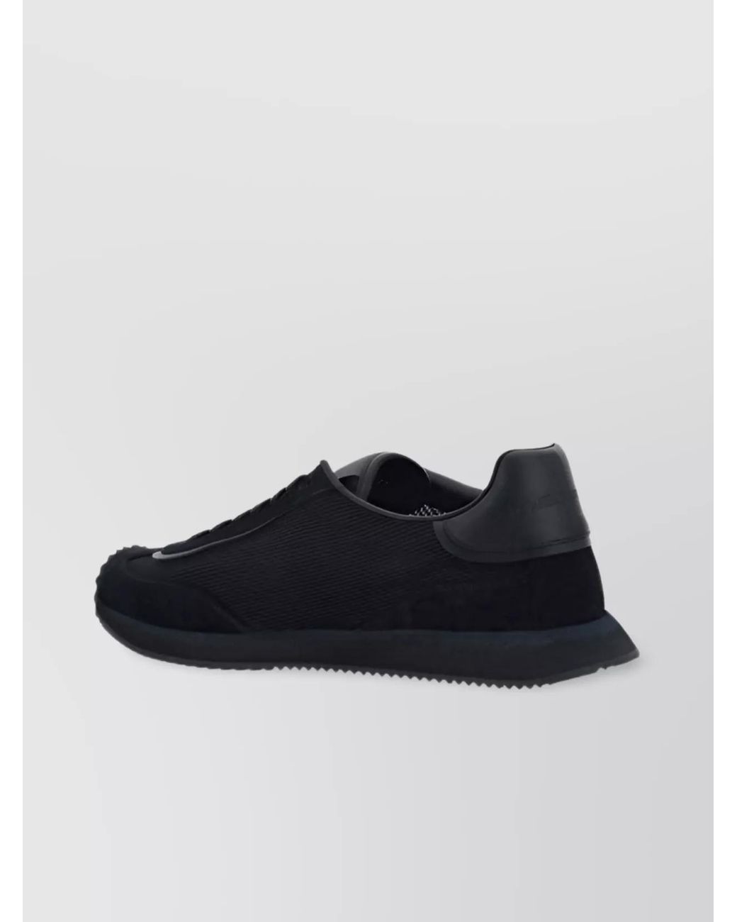 Dolce & Gabbana Black Leather Dg Cushion Sneakers for men