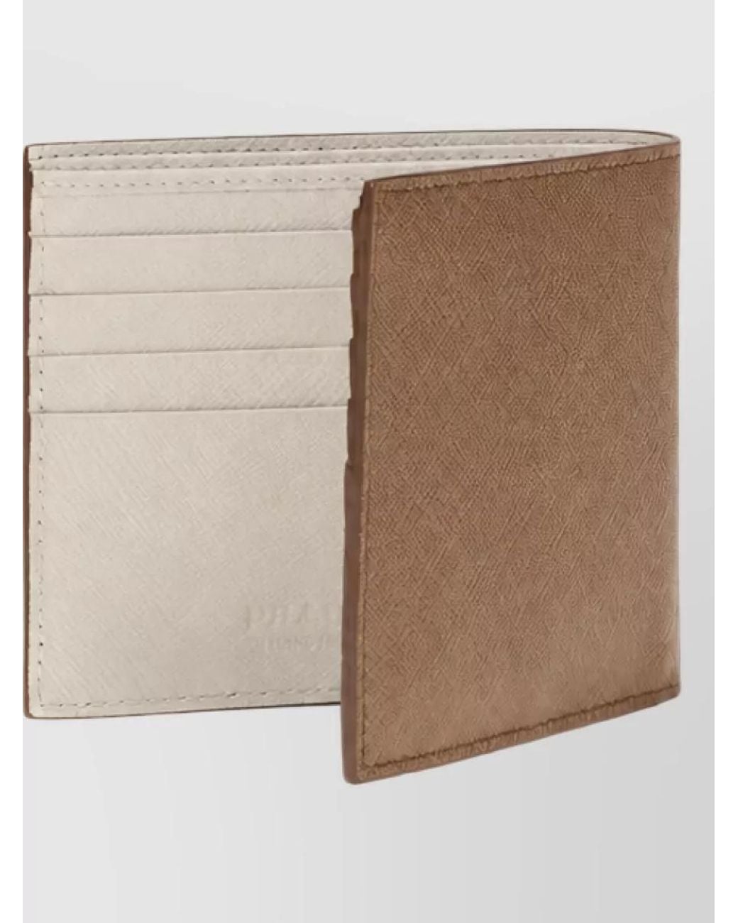 Prada Brown Calf Leather Wallet for men
