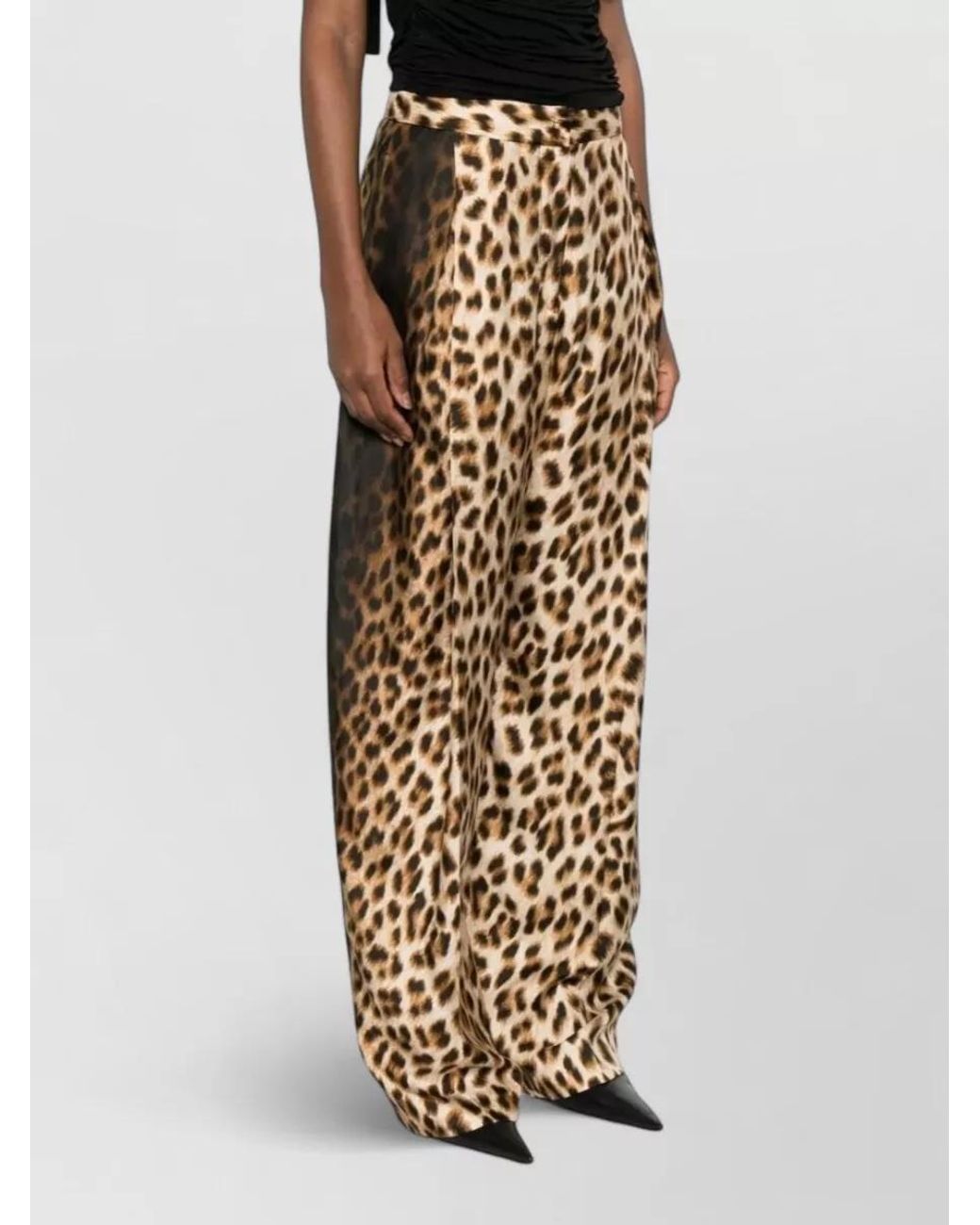 Sportmax Natural Silk Wide-Leg Trousers