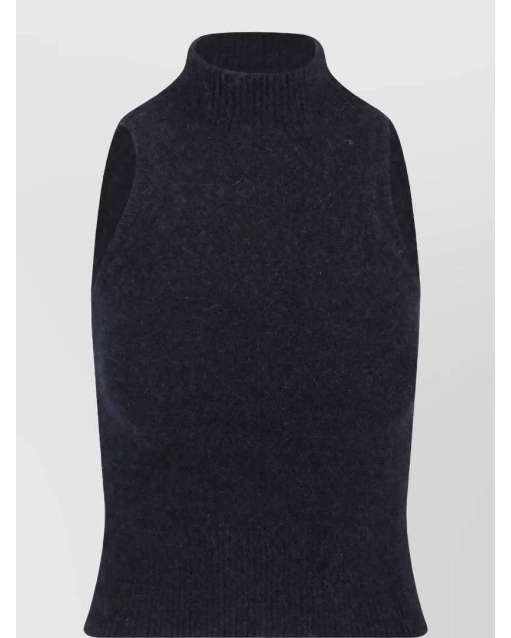 Patou Blue Alpaca Knit Top