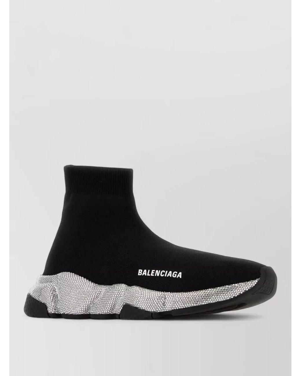 Balenciaga Black Stretch Nylon High-Top Sneakers