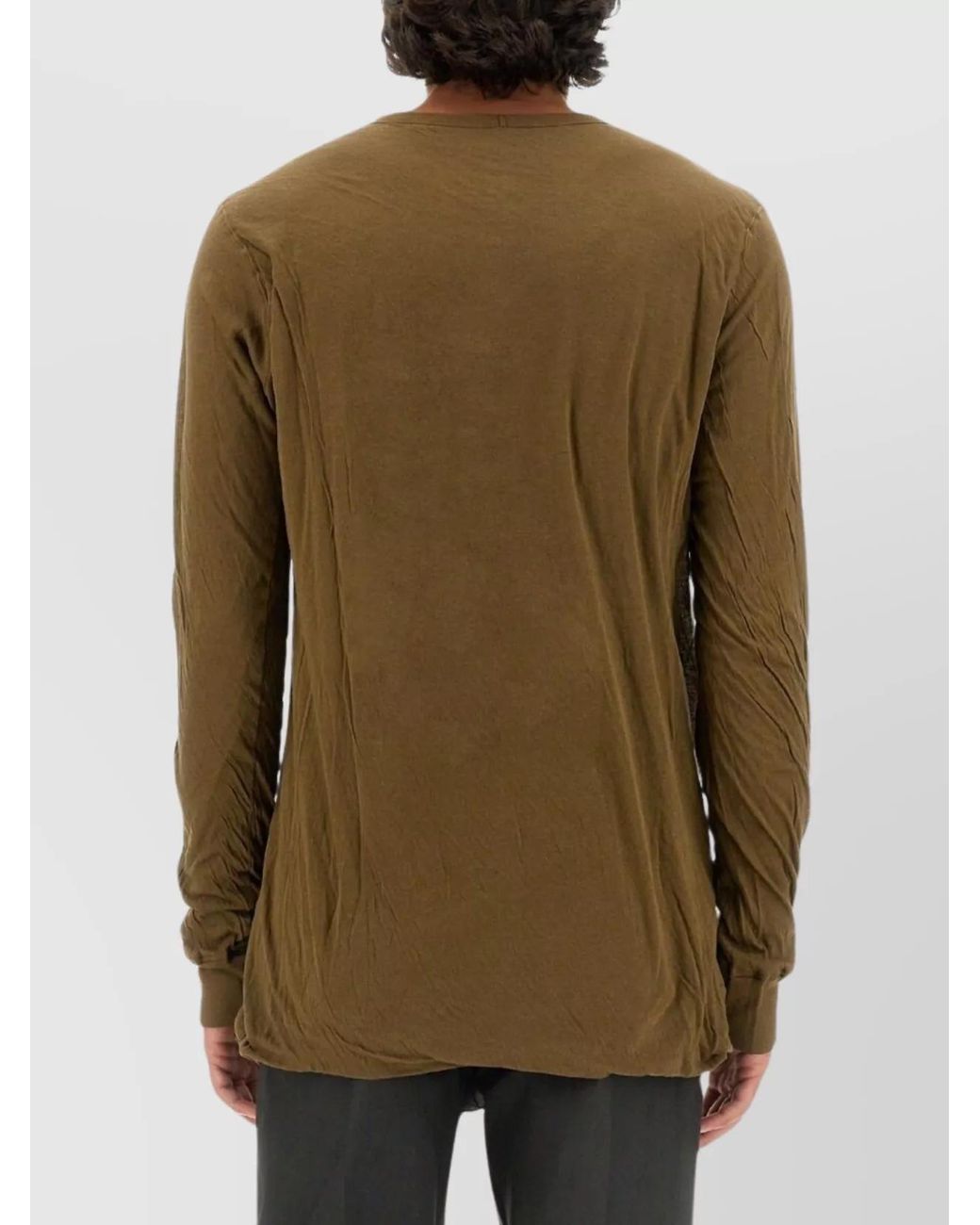 Rick Owens Green Oversized Cotton T-Shirt for men