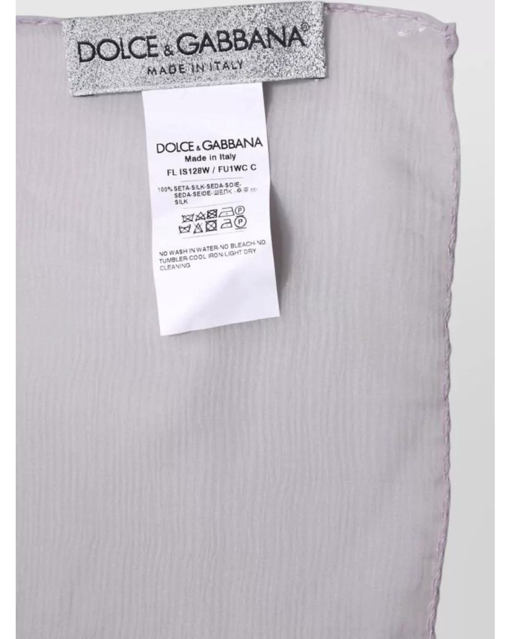 Dolce & Gabbana Purple Silk Rectangle Scarf