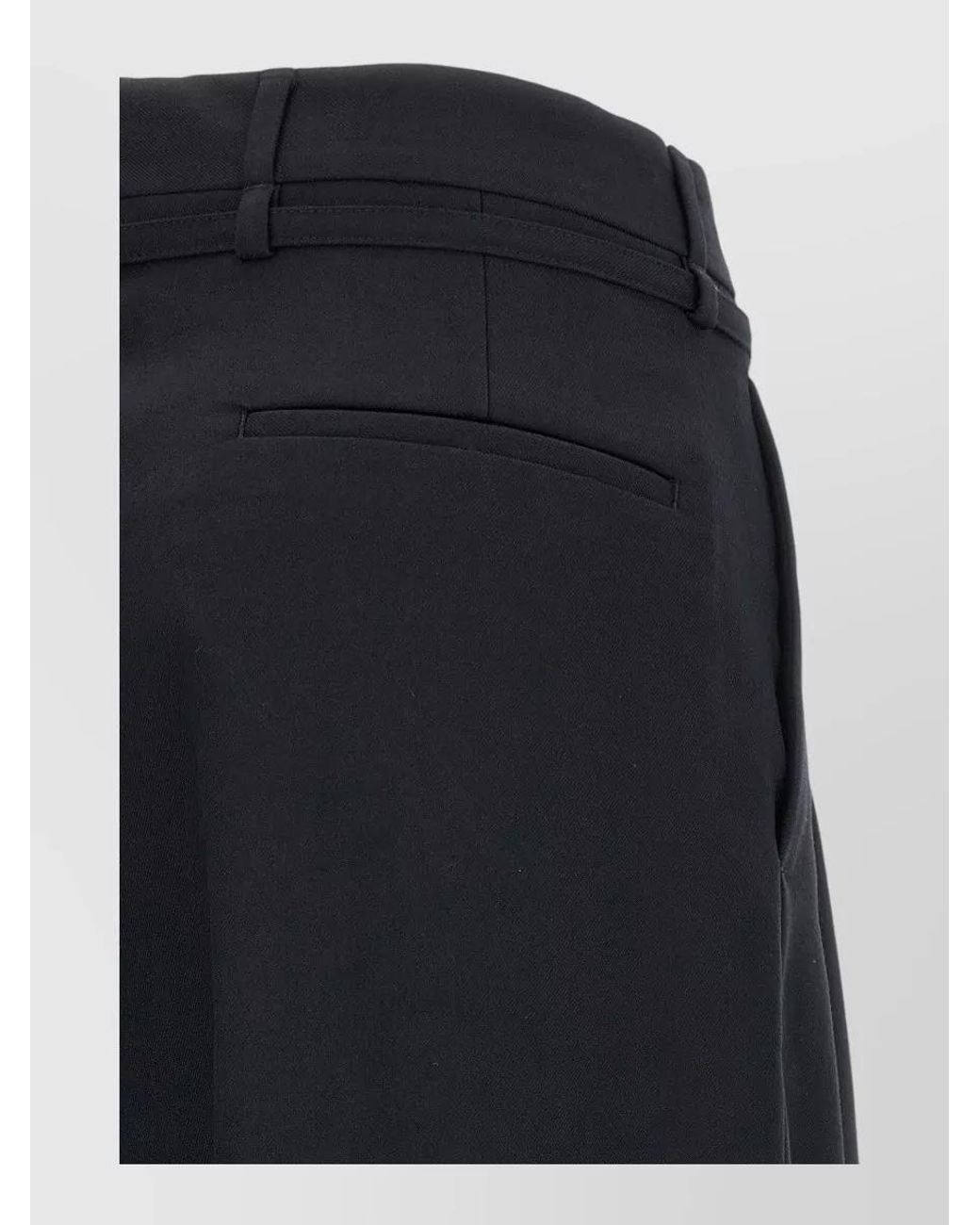 Dries Van Noten Blue Wool High-Rise Wide-Leg Peacha Trousers