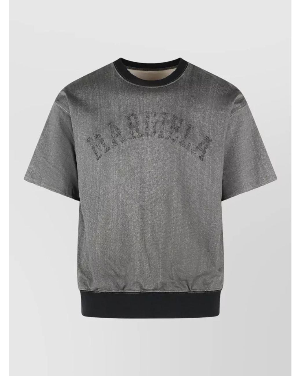Maison Margiela Gray Logo-Print Short-Sleeve T-Shirt for men