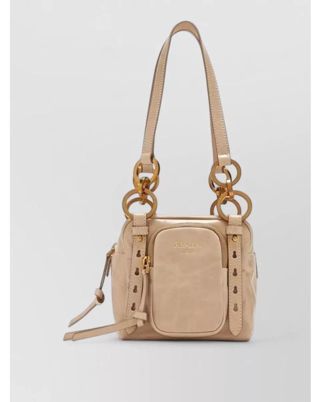 Prada Natural Mini Calfskin Shoulder Bag