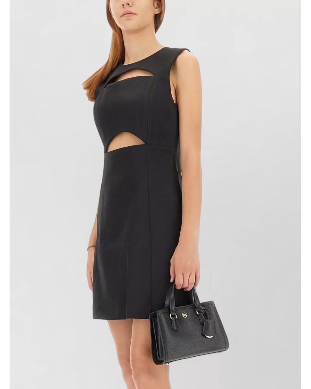Michael Kors Black Slim-Fit Mini Dress