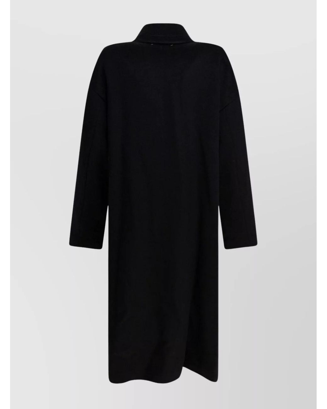 Golden Goose Deluxe Brand Black Wool Blend Single-Breasted Cocoon Coat