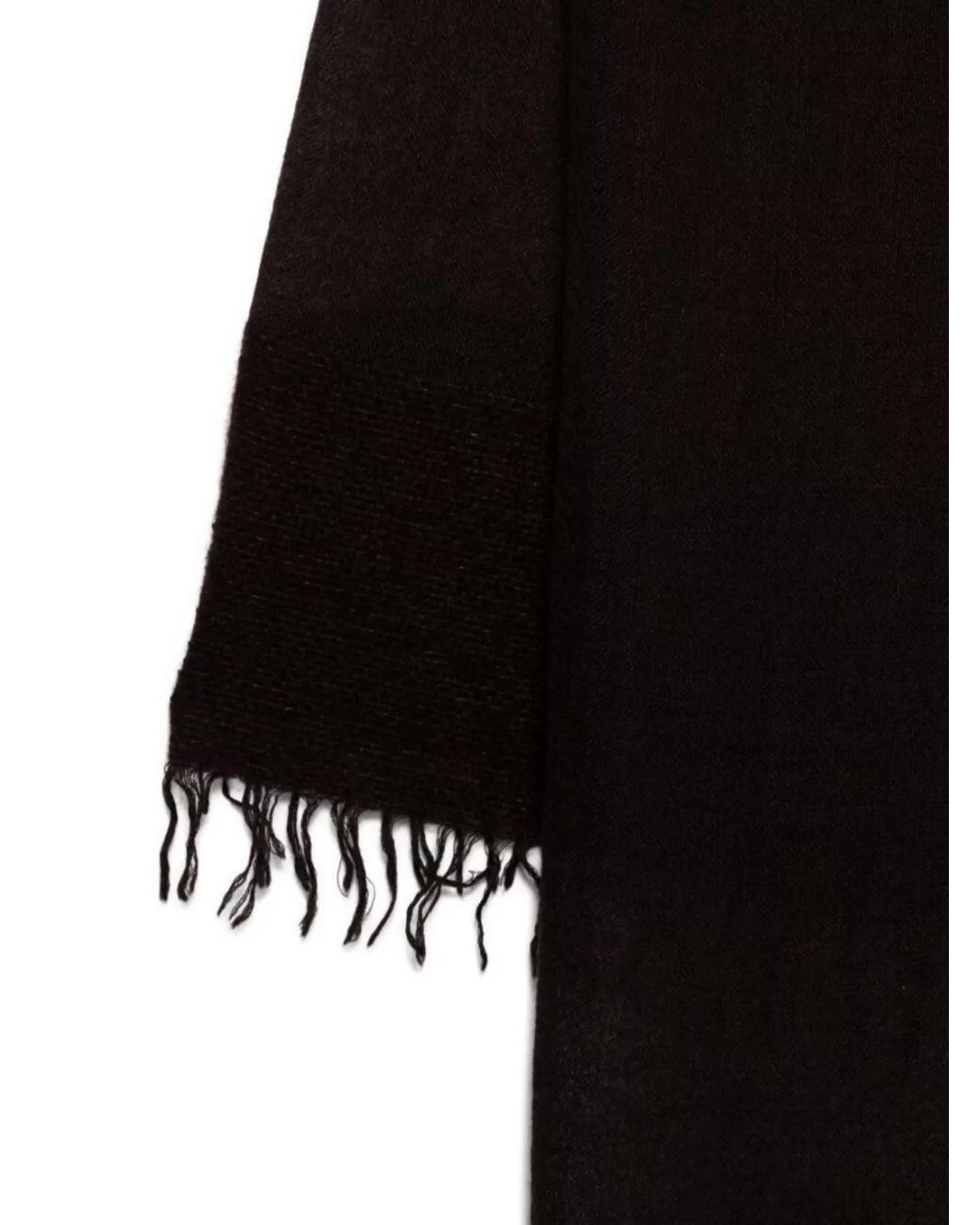 Faliero Sarti Black Cashmere Silk Wool Scarf