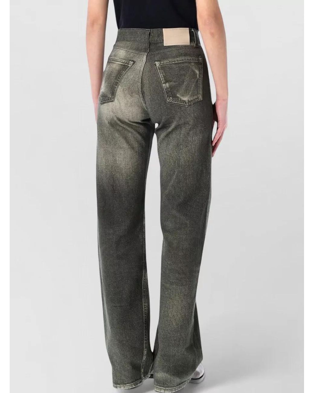 Our Legacy Black Cotton High-Rise Bootcut Jeans