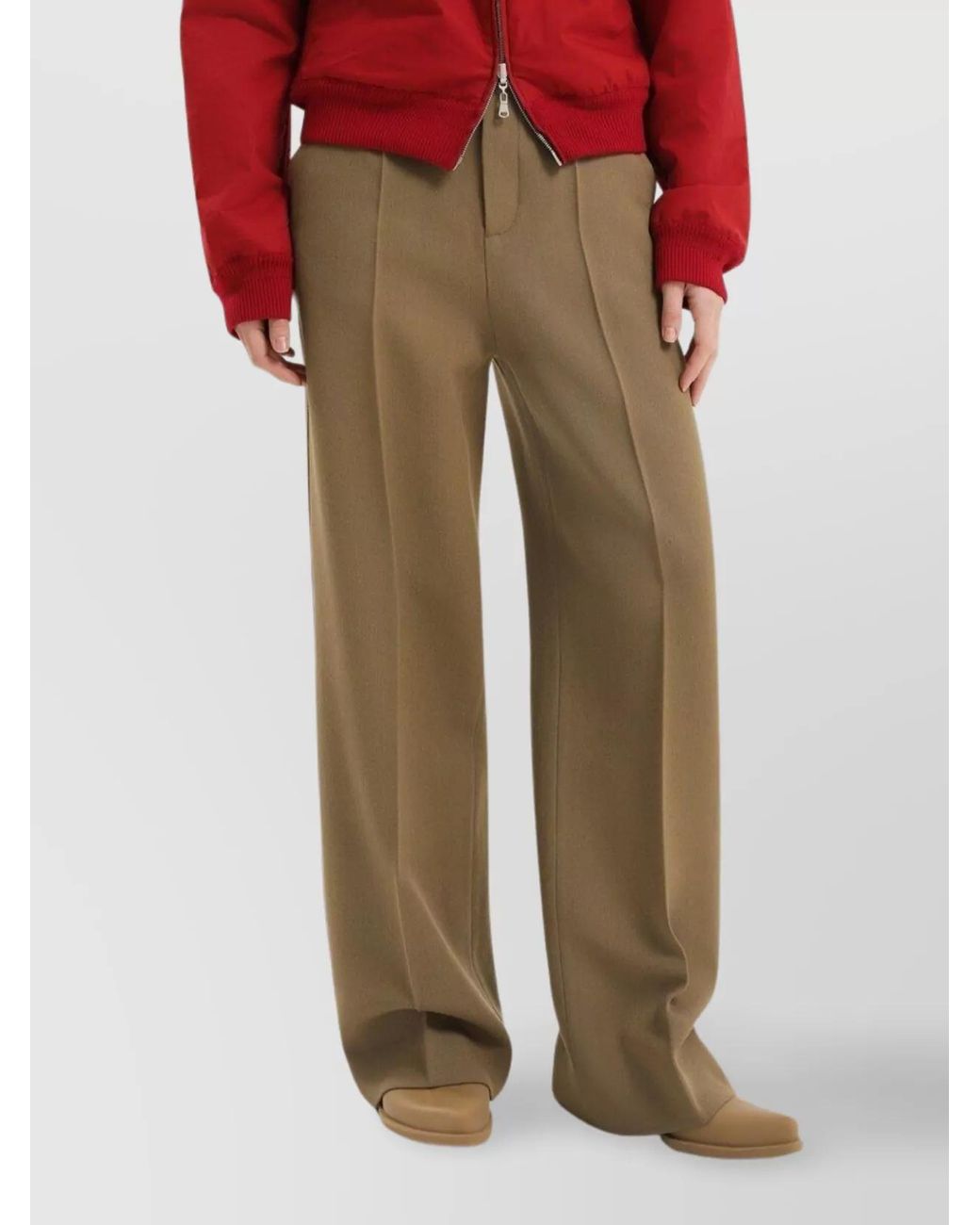 1989 STUDIO Natural Wool Straight-Leg Trousers