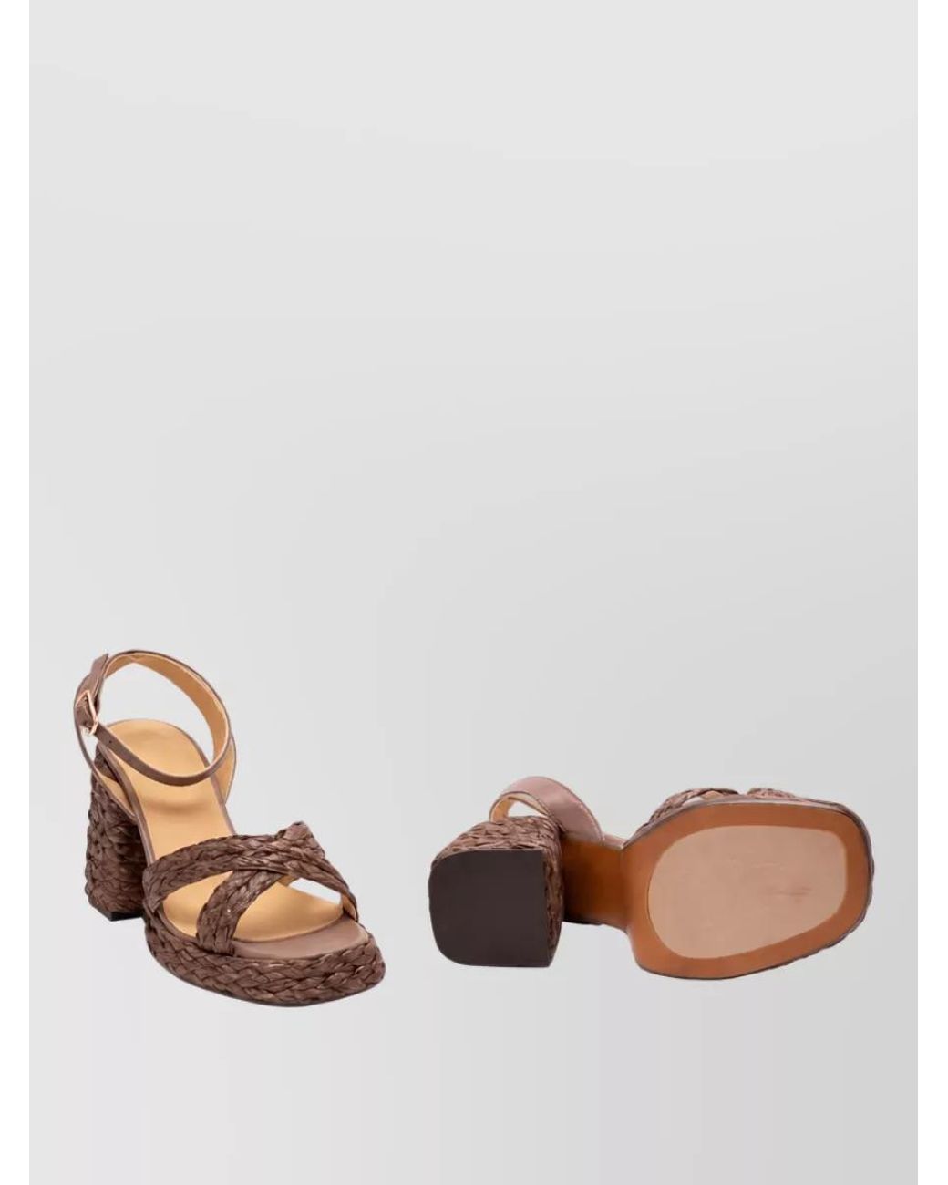 Castaner Multicolor Raffia V-Neck Sandals