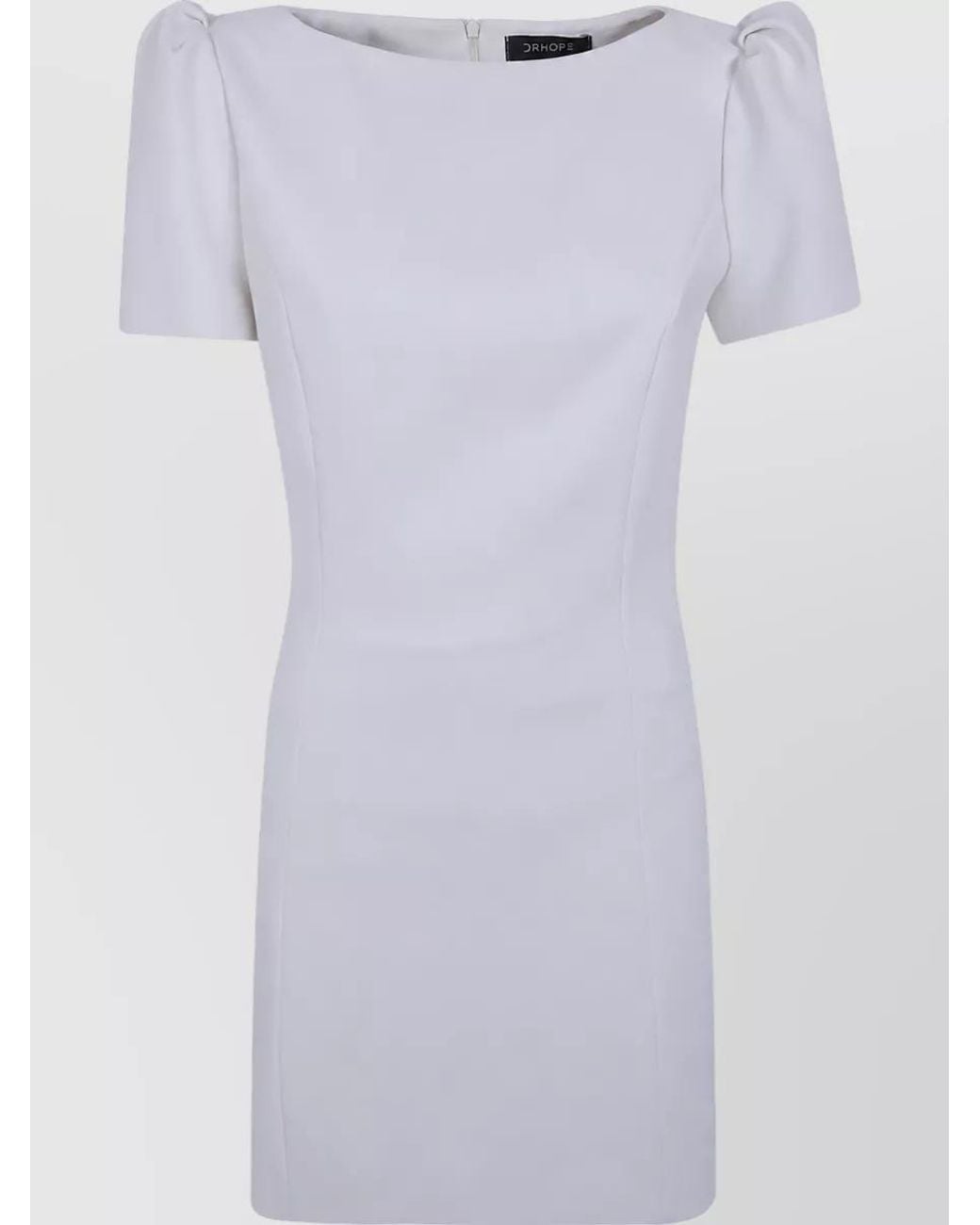 DR. HOPE White Puff Sleeve Mini Dress