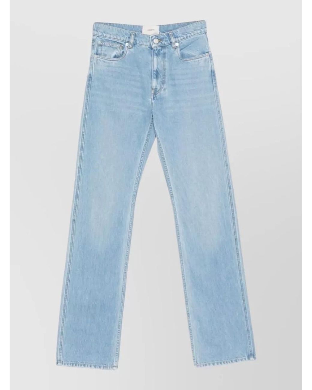 Coperni Blue Organic Cotton Panelled Straight-Leg Trousers