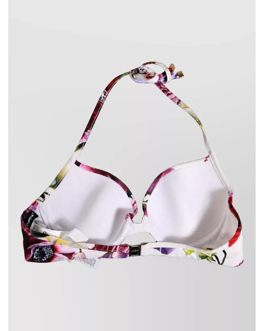 Dolce & Gabbana Multicolor Floral-Print Bikini Top