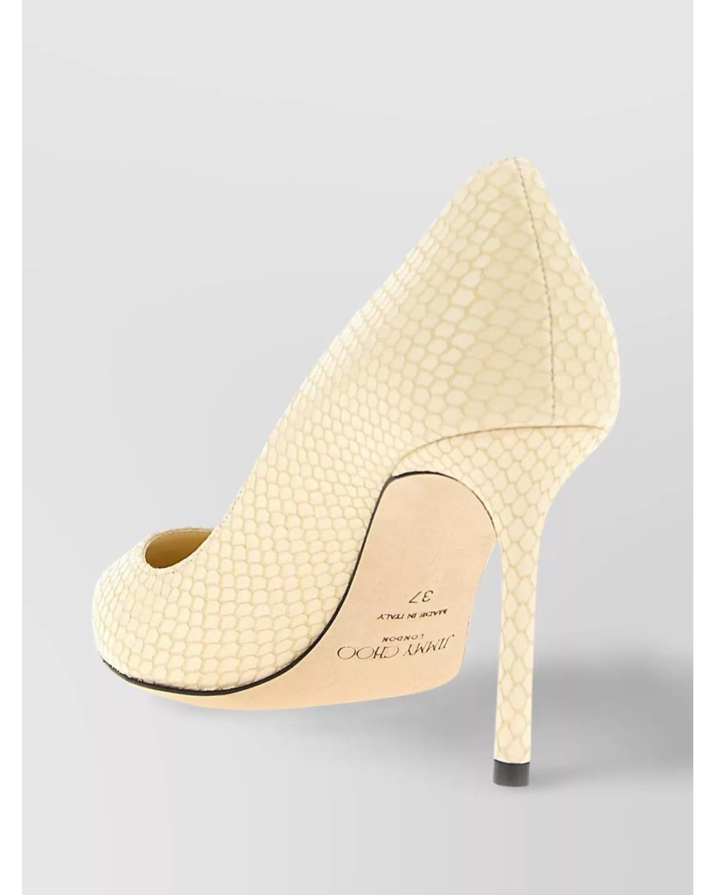Jimmy Choo Natural Leather Snake-Effect Print Pumps
