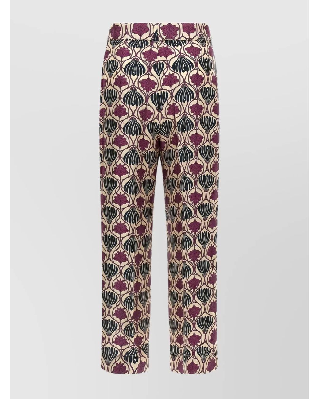 Max Mara White Silk Wide-Leg Trousers