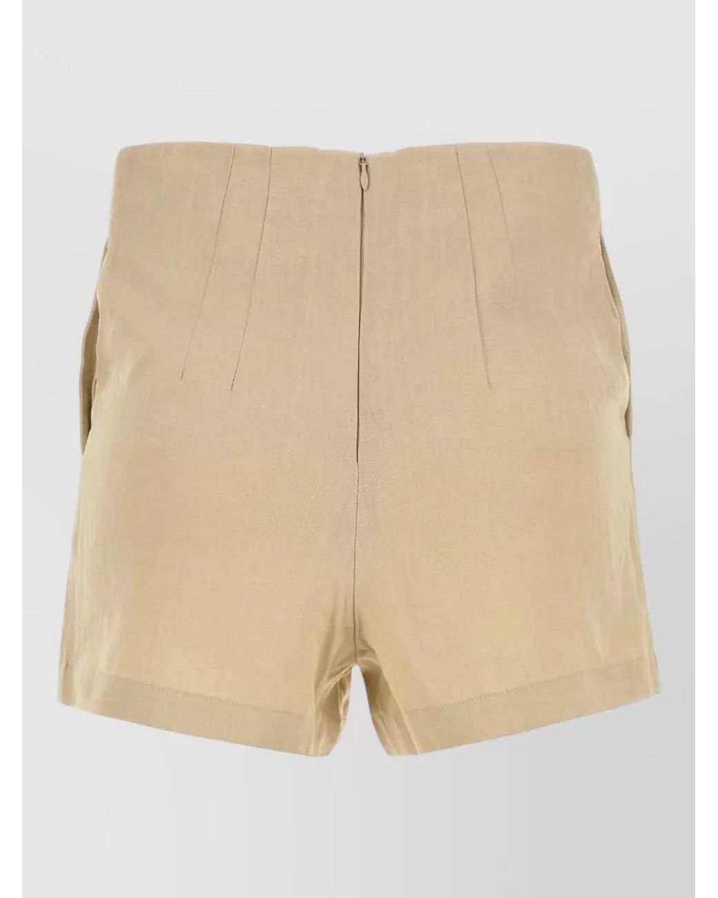 LeKasha Natural Linen Tailored Shorts